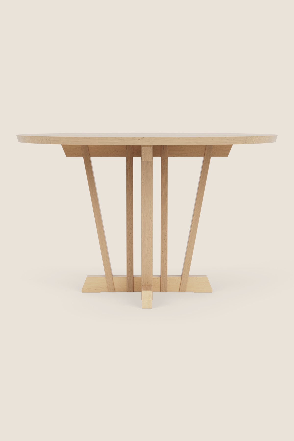 Rigby pedestal table from Chilton Furniture in maple wood