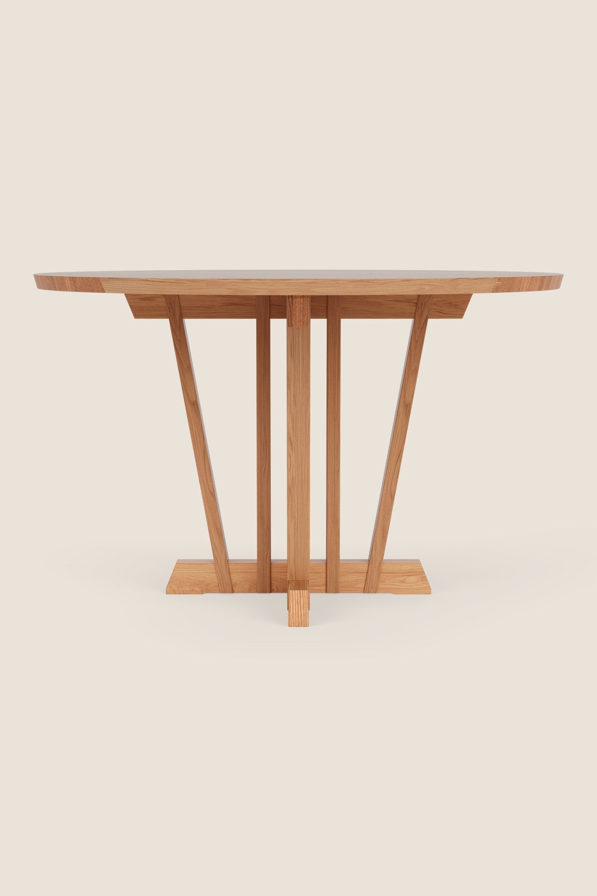 Rigby pedestal table from Chilton Furniture in white oak wood