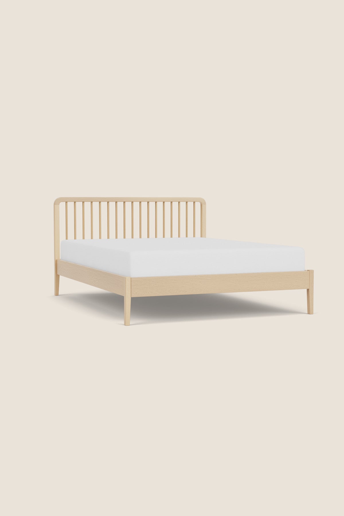 Modern Spindle bed in maple wood from Chilton Furniture Co.