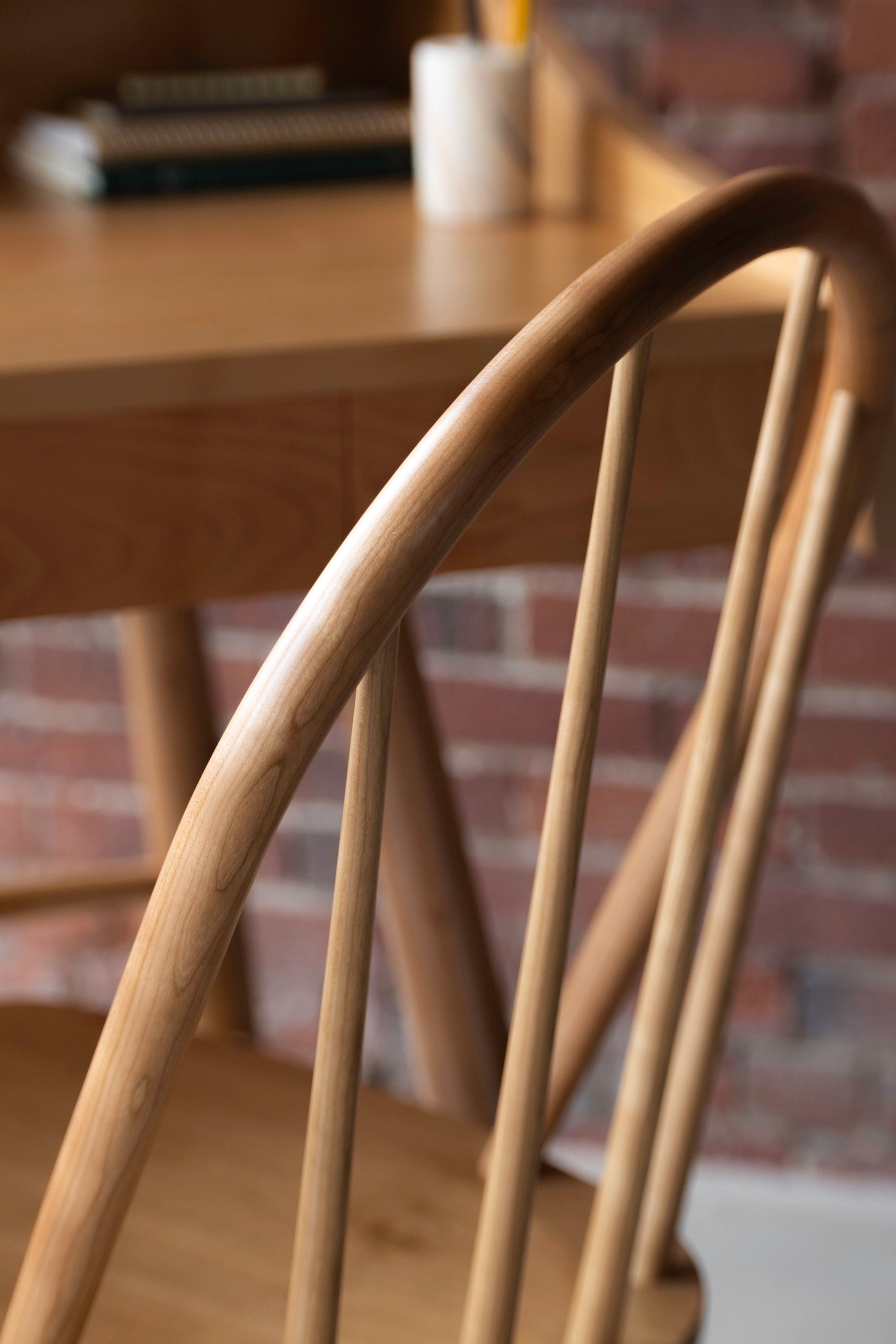 Bow of Hudson Chair in solid cherry wood