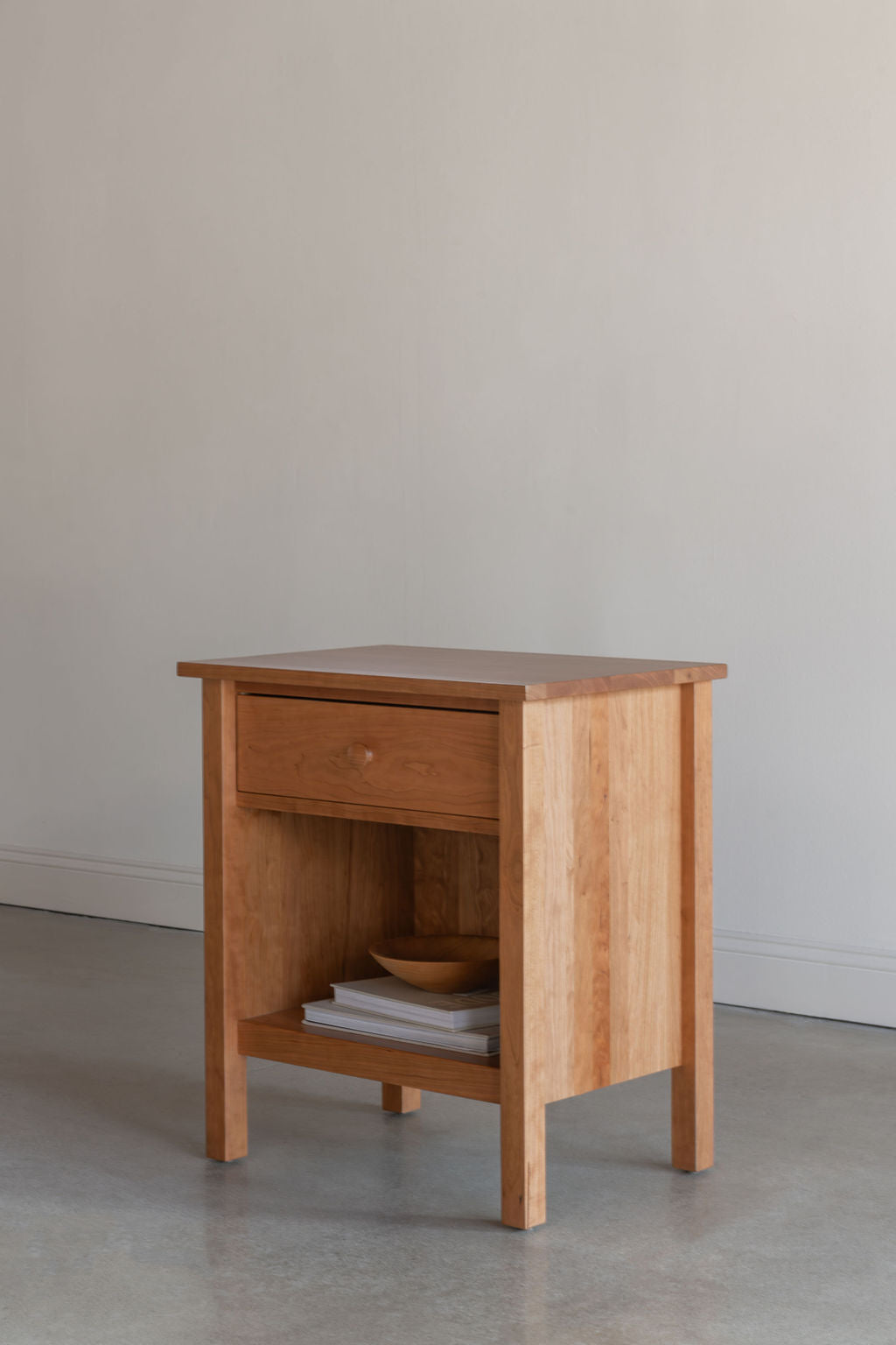 Bethel Shaker Nightstand in cherry wood from Chilton Furniture of Maine