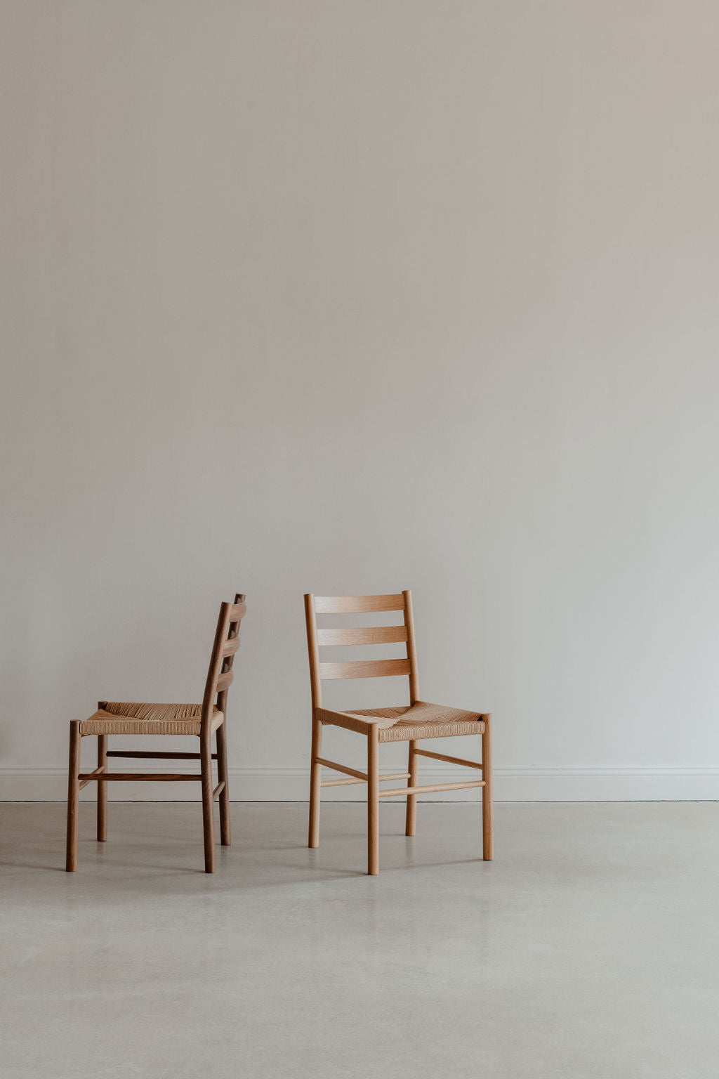 Two Knox ladder back Chairs from Chilton Furniture of Maine