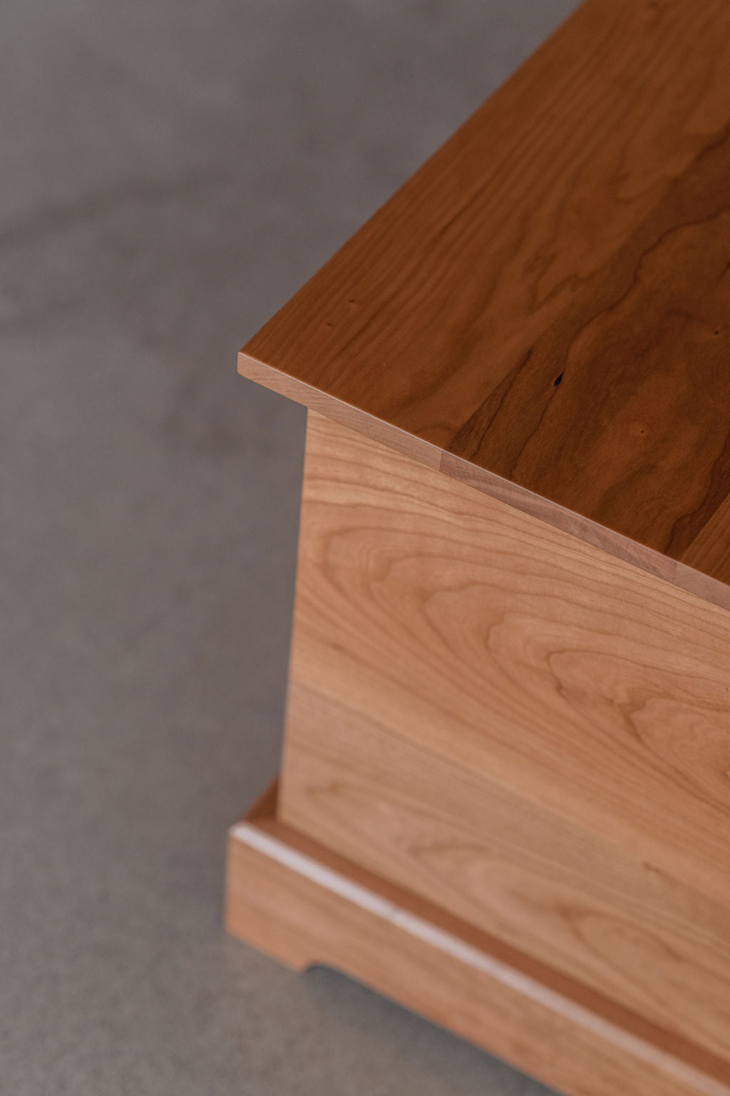 Details of the lid on the Blanket Chest from Chilton Furniture