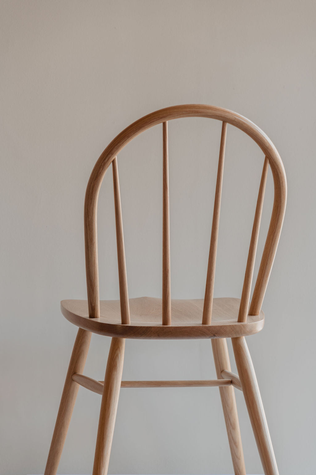 The bowback Hudson Dining Chair in white oak wood