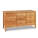 Bethel Shaker nine drawer dresser in cherry wood from Chilton Furniture of Maine