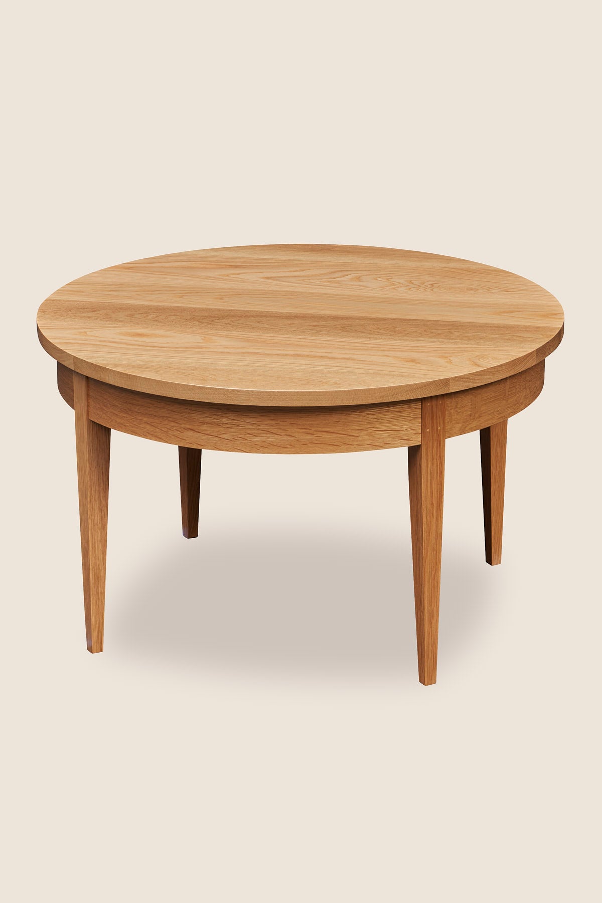 Round Shaker Heirloom Coffee Table in white oak
