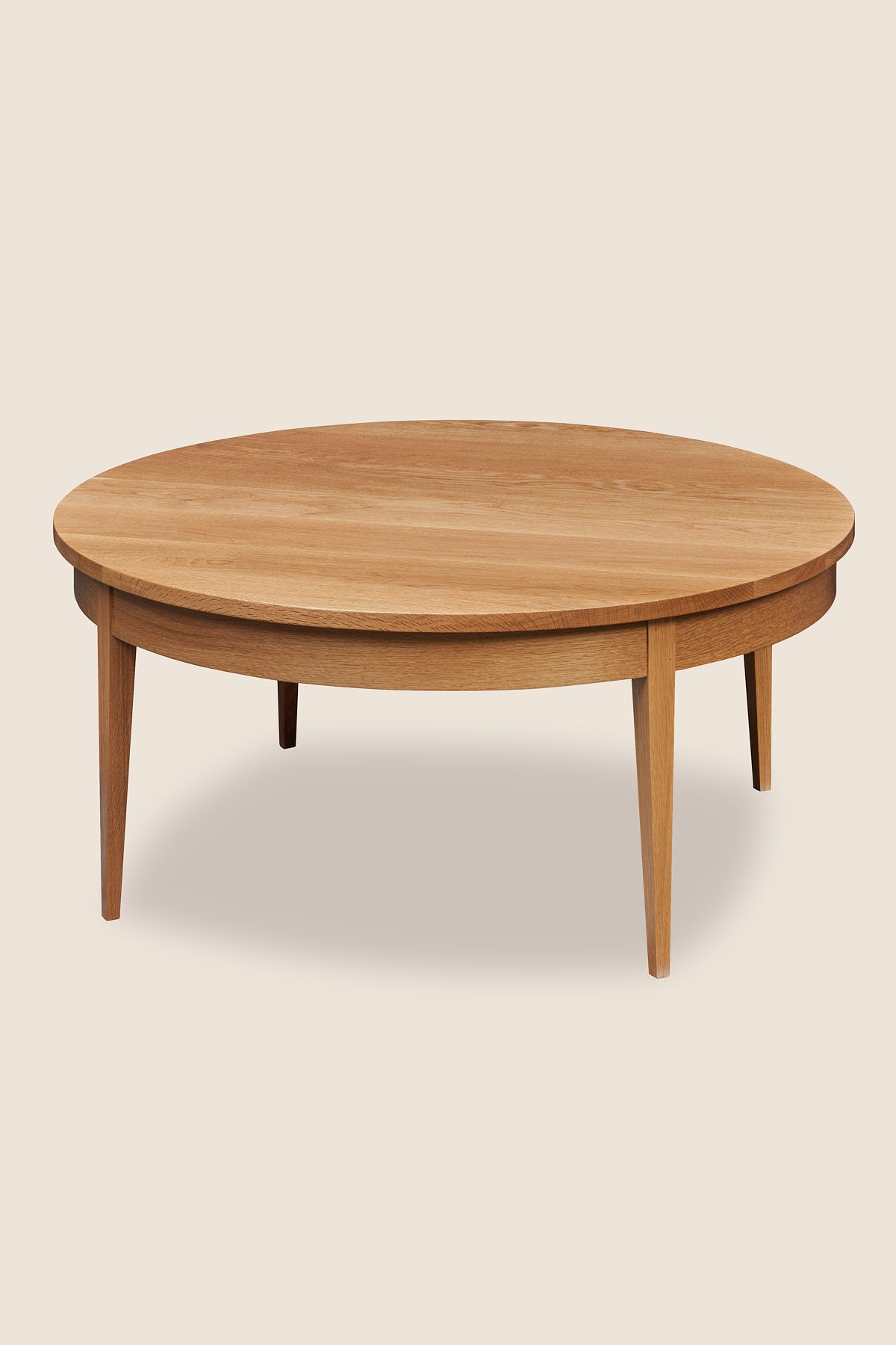 Round Shaker Heirloom Coffee Table in white oak