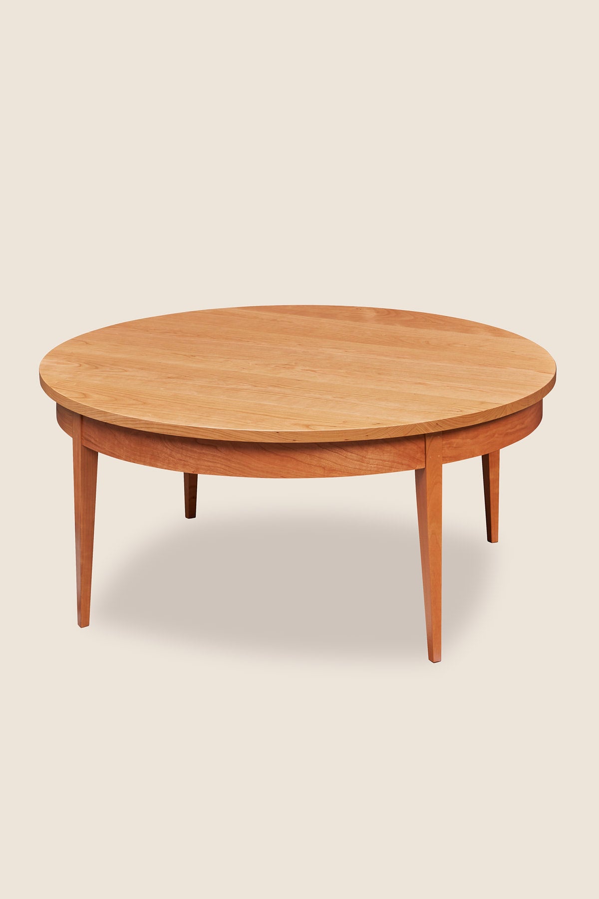 Round Shaker Heirloom Coffee Table in cherry