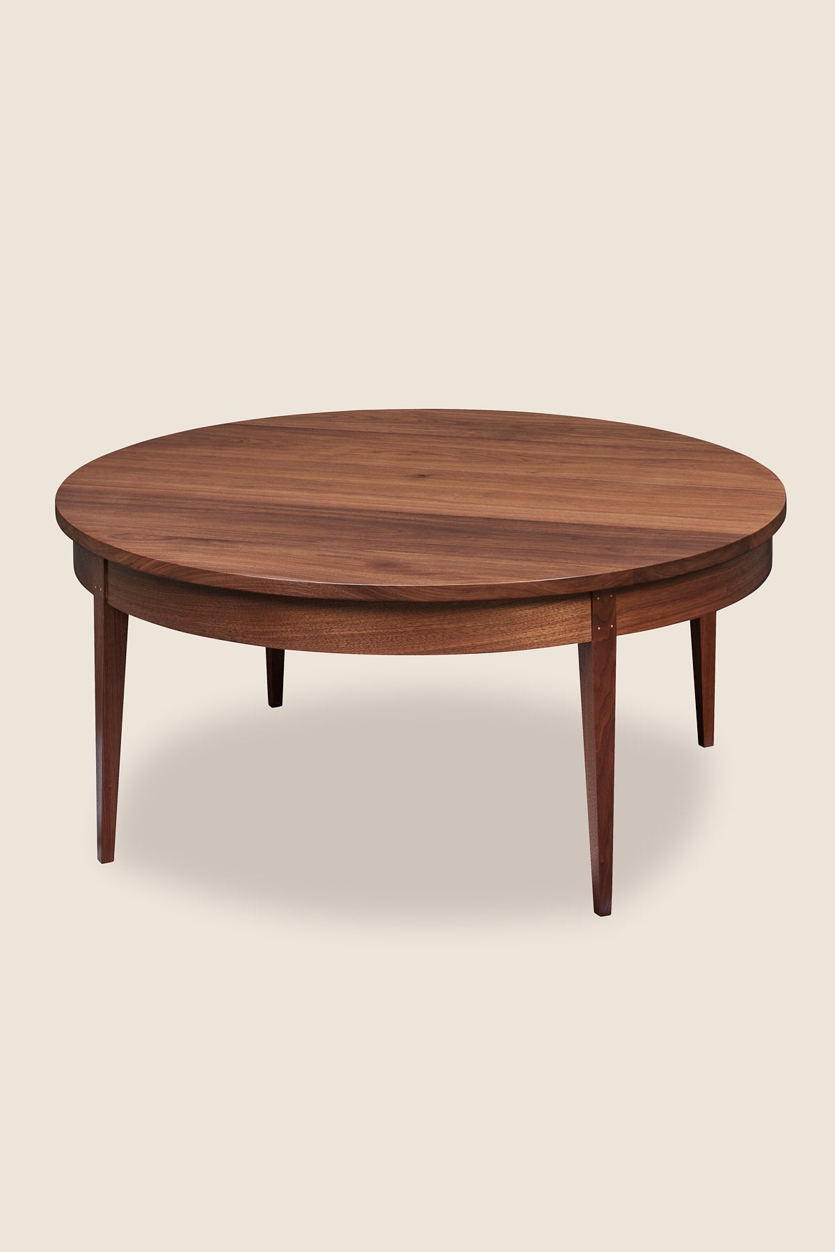 Round Shaker Heirloom Coffee Table in walnut