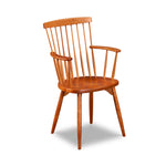 Classic spindle back chair arm chair with round tapered legs in solid cherry wood