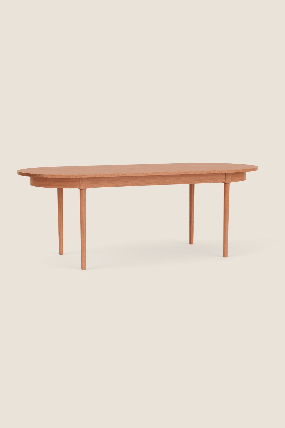 Modern solid cherry oval dining table from Mazhil & Co. Co. in Arkansas