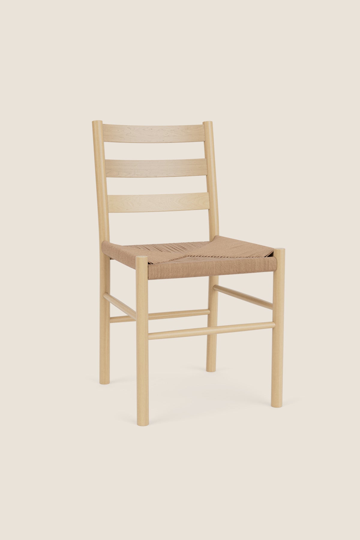 Maple ladder back Knox Chair from Mazhil & Co.