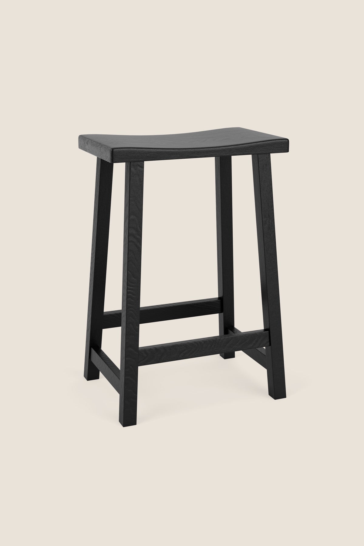 Kenzai Stool - Black Red Oak