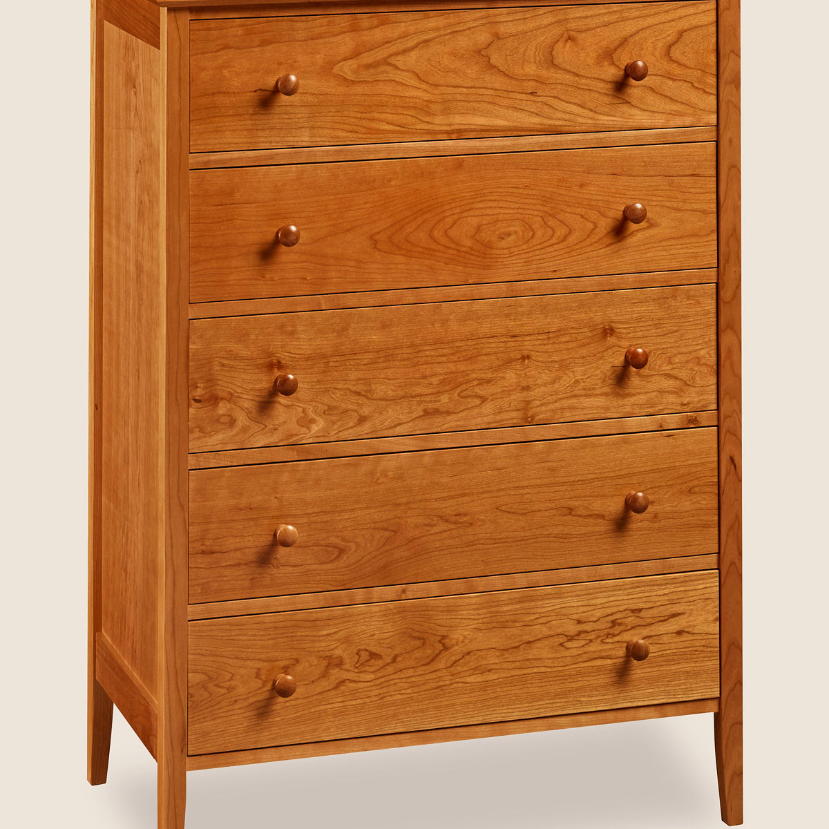 brown five drawer dresser Shaker Five Drawer Chest