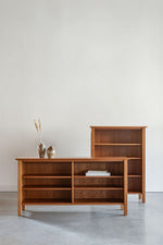 tall and wide Bethel Shaker Bookcases in cherry wood from Chilton Furniture of Maine