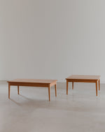 Two simple Shaker style coffee tables, one rectangular, one square