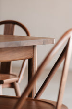 Close up of Atlas Dining Table details from Chilton Furniture in Maine