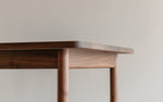 Close up of Atlas Dining Table details from Chilton Furniture in Maine