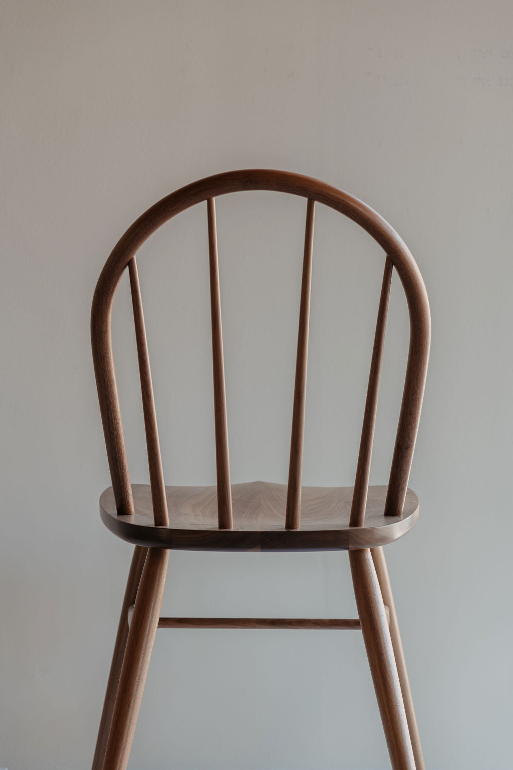 Walnut wood Hudson bowback dining chair from Justines Home