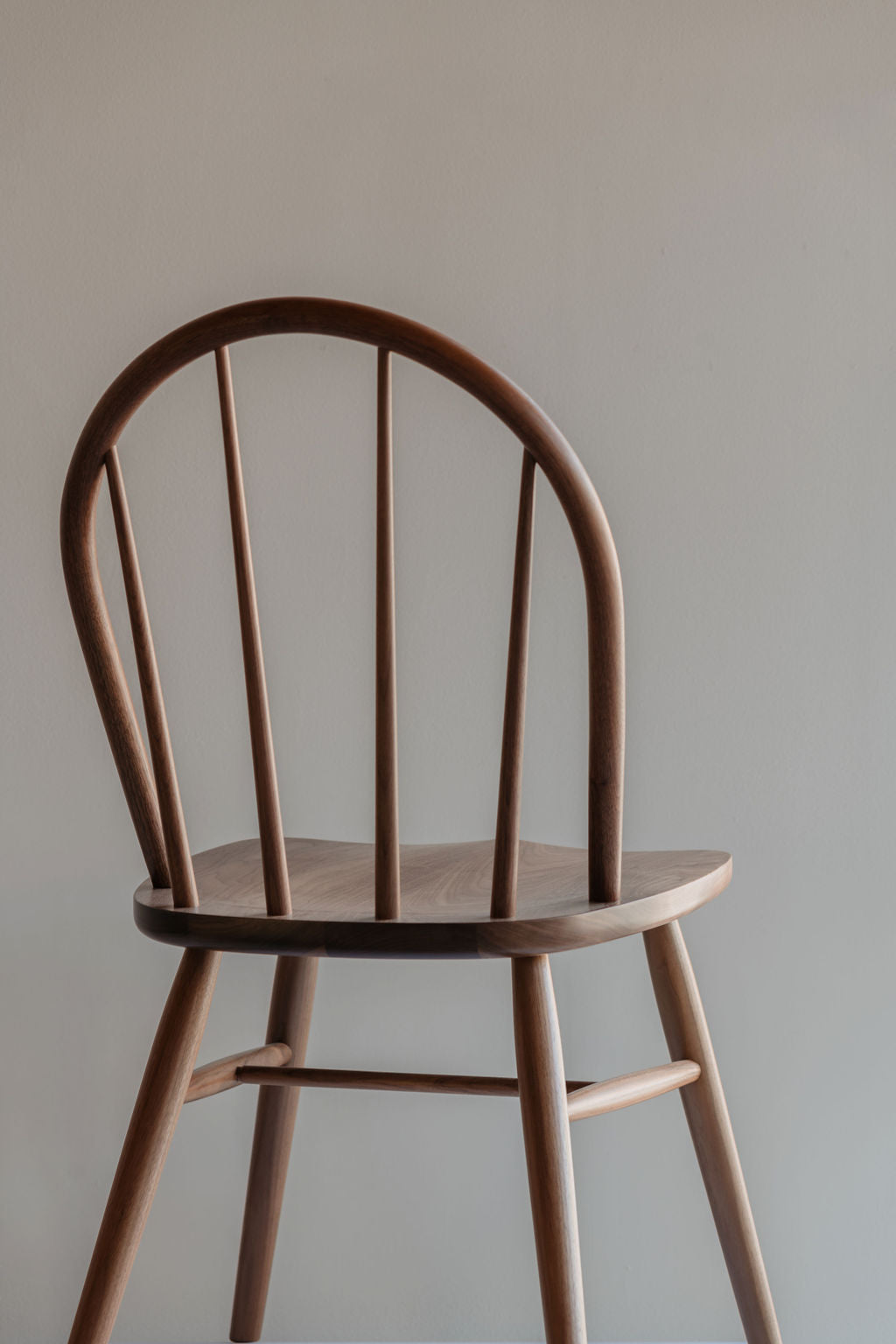 Walnut wood Hudson bowback dining chair from Justines Home