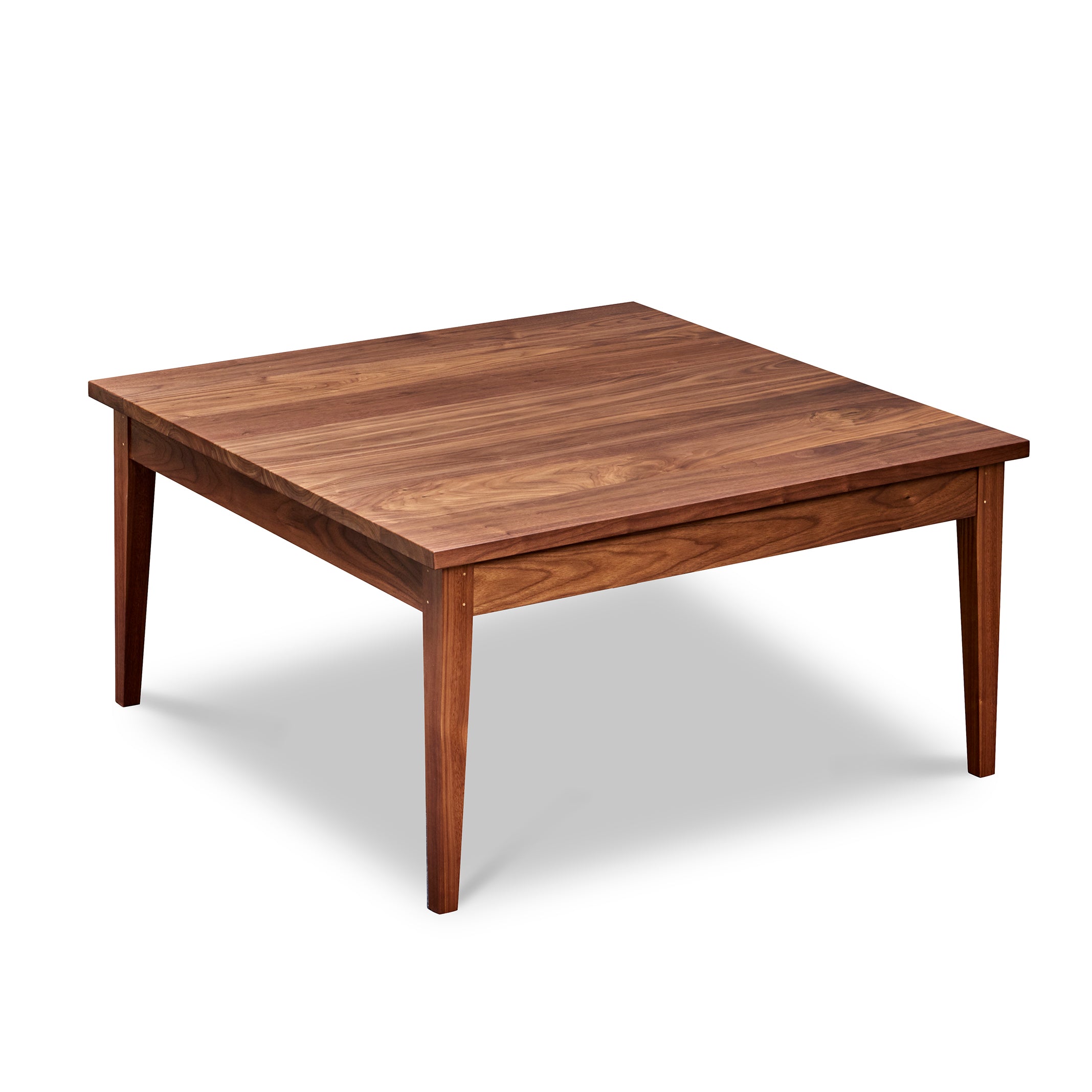 Simple Shaker style square coffee table in wanut