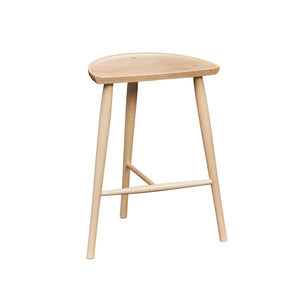 Shaker Stool with three legs in maple from Chilton Furniture in Maine