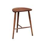 Shaker Stool with three legs in walnut from Chilton Furniture in Maine