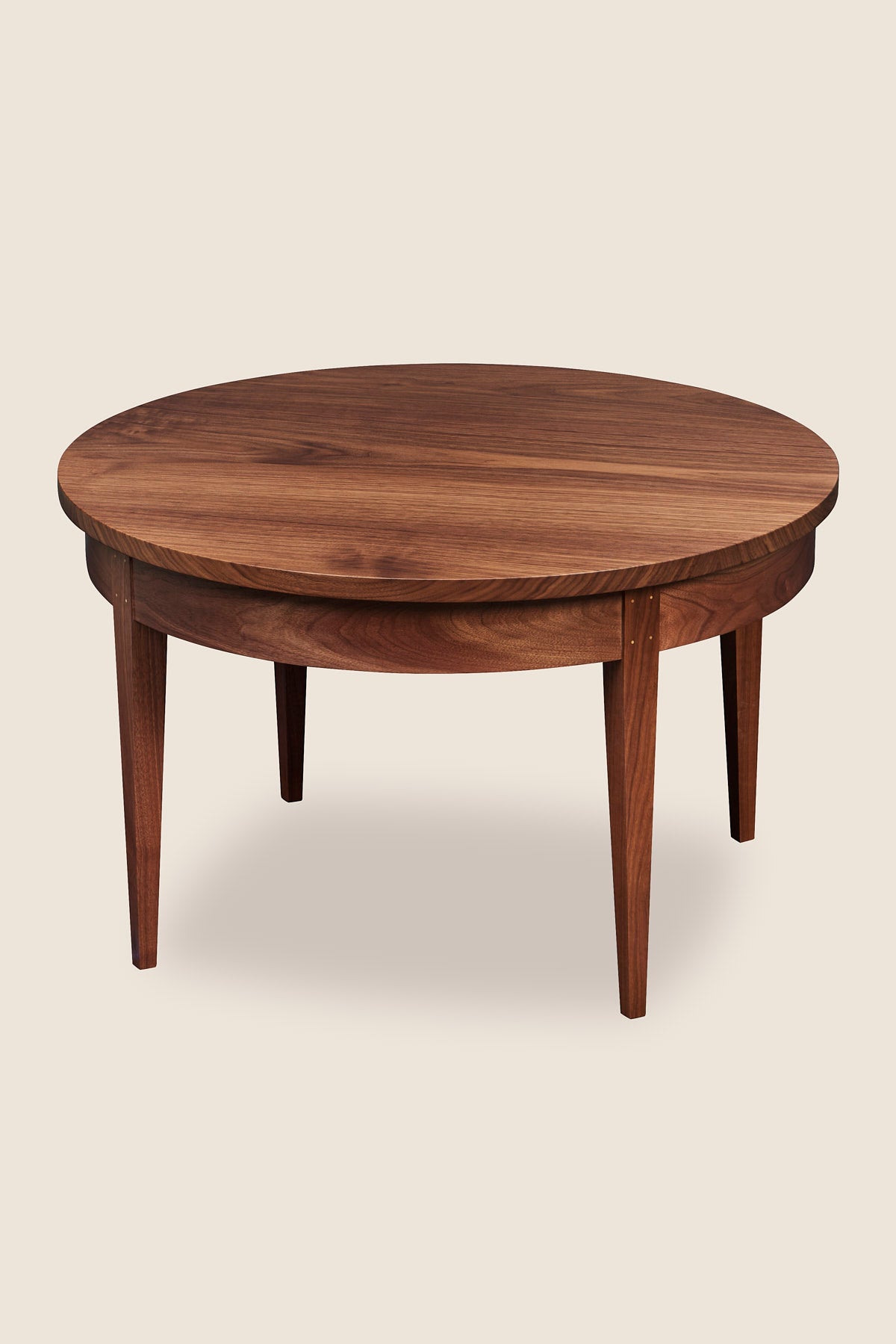 Round Shaker Heirloom Coffee Table in walnut
