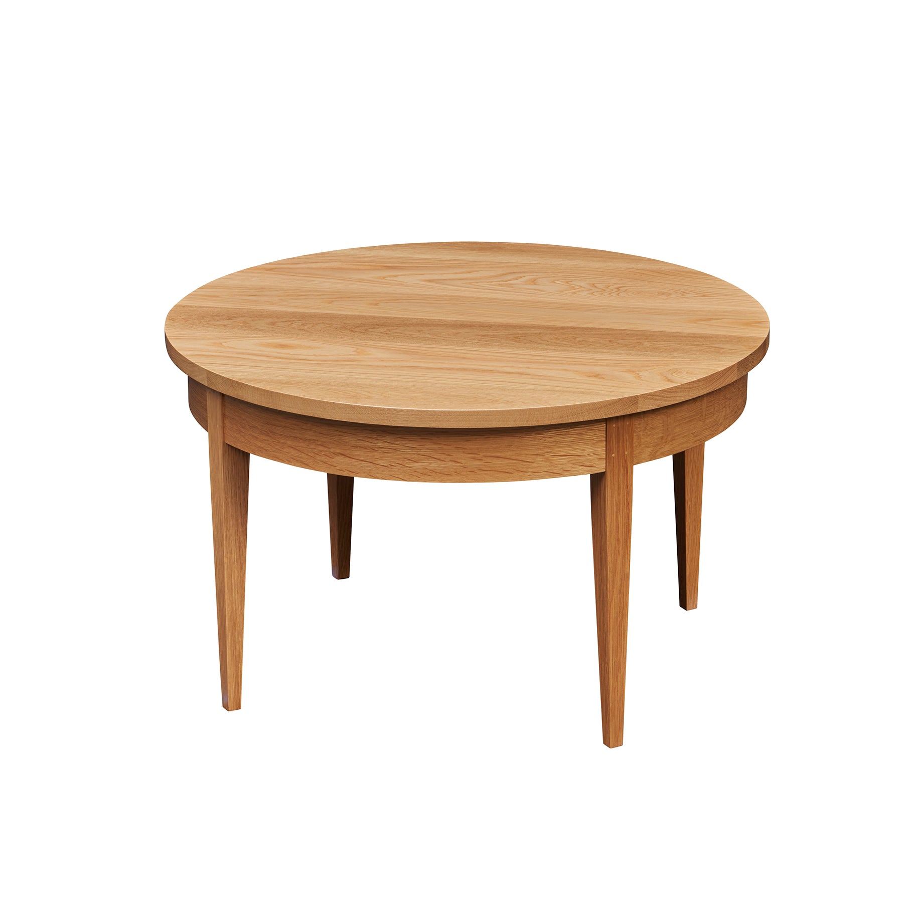 Round Shaker Heirloom Coffee Table in white oak