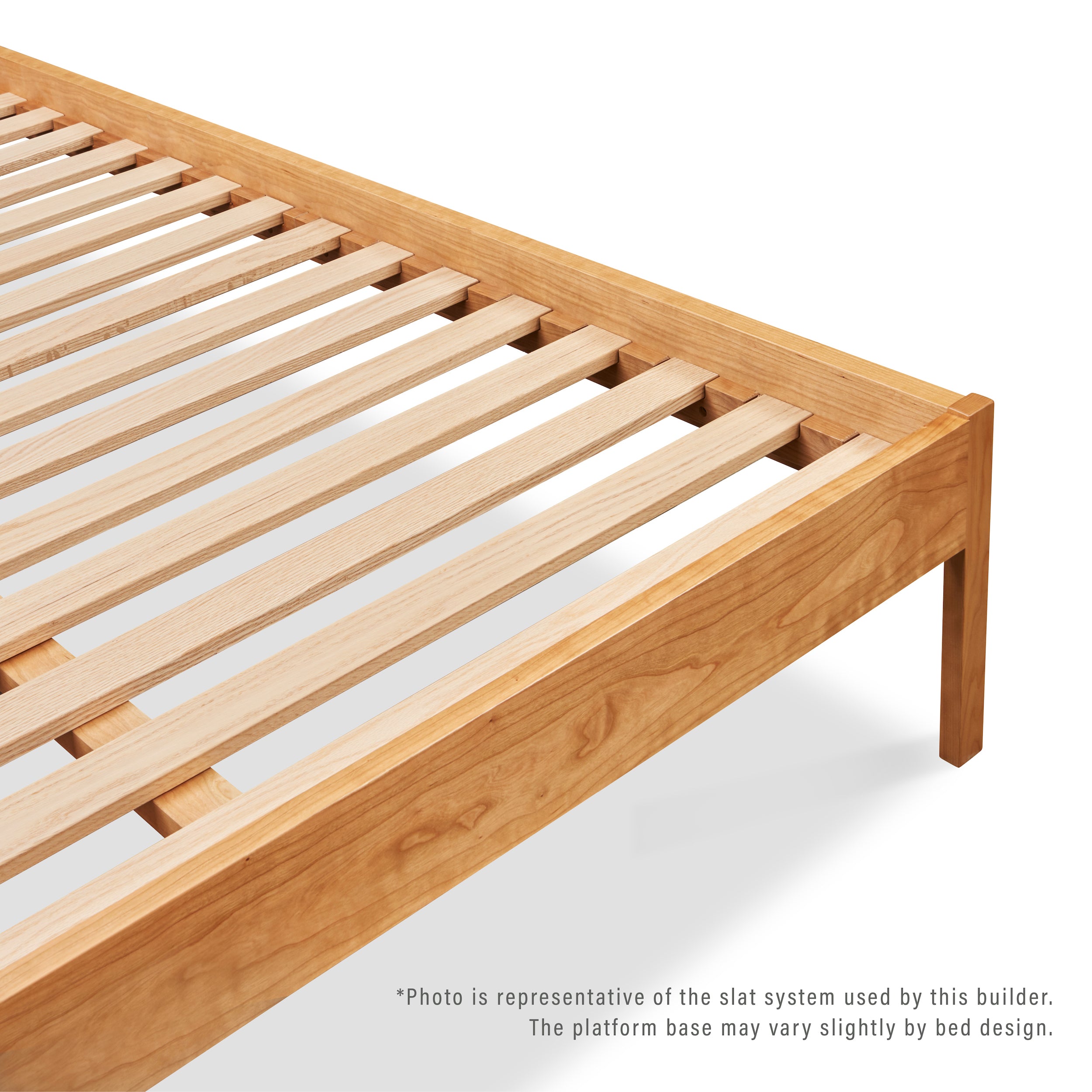 Details of platform slat pack base of Burnette Spindle Bed