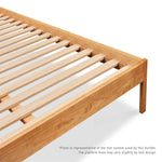 Details of platform slat pack base of Burnette Spindle Bed