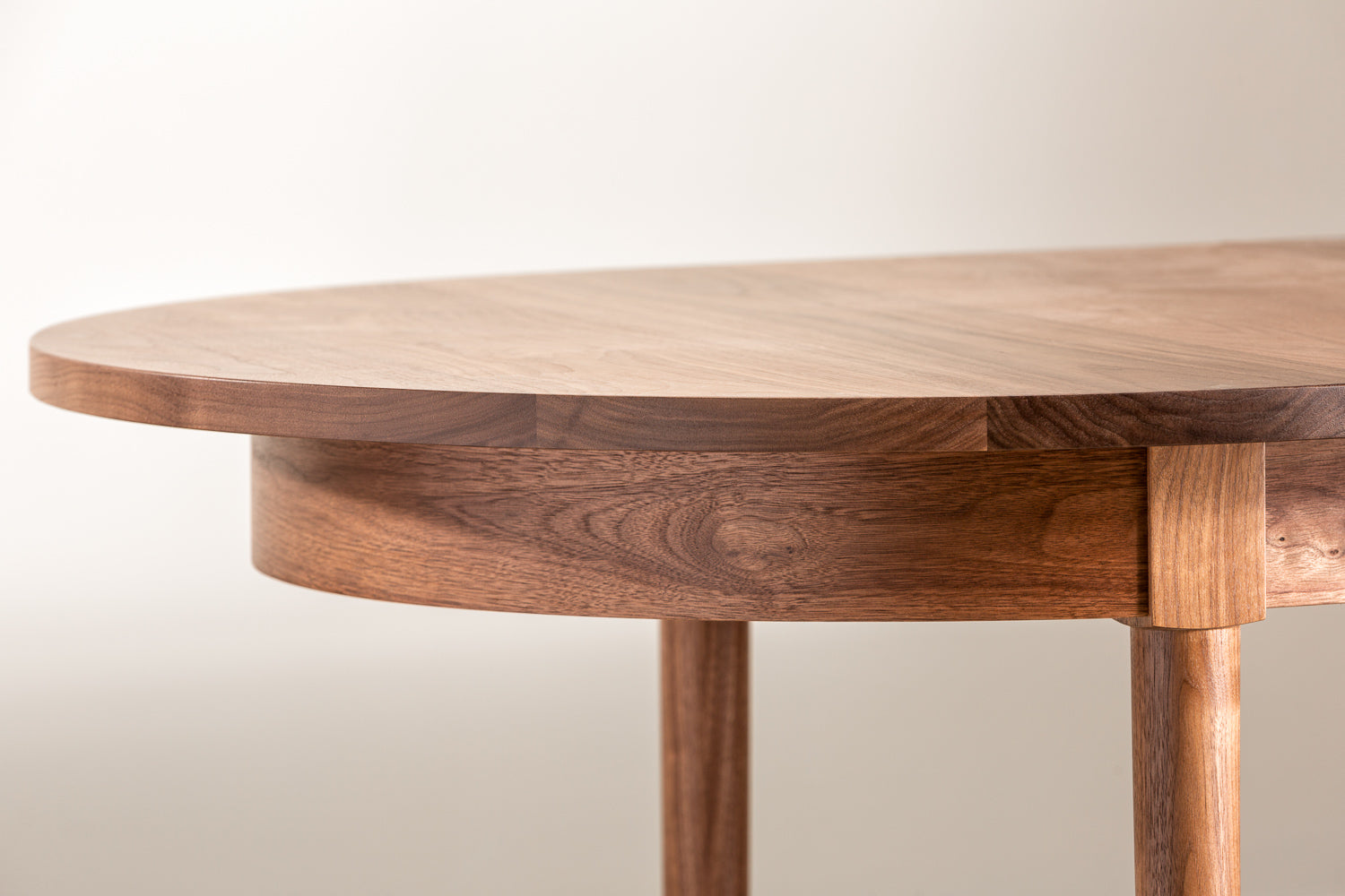 Highland solid walnut oval dining table from Chilton Furniture.