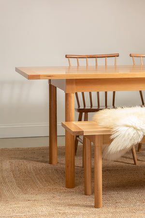 White oak table, bench and chairs from Chilton Furniture Co. 