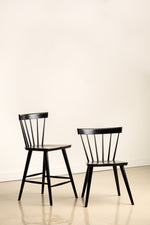 Winsor inspired Boston Chair and Stool painted black