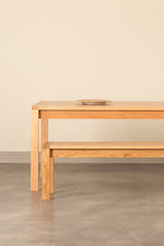 Harbor Bench and Table from Chilton Furniture in Maine in white oak wood