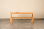 Harbor Bench and Table from Chilton Furniture in Maine in white oak wood