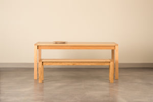 Harbor Bench and Table from Chilton Furniture in Maine in white oak wood