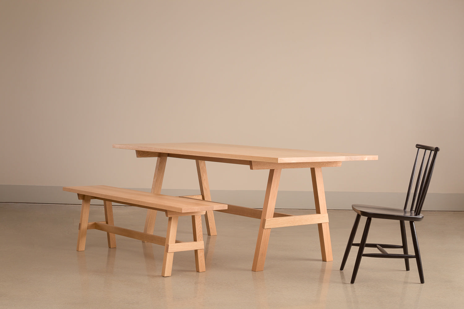 North Table and Bench with Concord Chair from Chilton Furniture in Maine