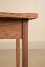 Details of traditional joinery pins on Shaker Heirloom Side Table from Chilton Furniture