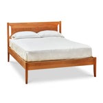 Modern interpretation of a classic Shaker style bed, in solid cherry wood, from Maine's Chilton Furniture Co.