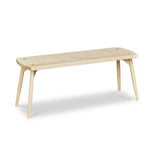 Davis Bench in maple with round tapered post legs