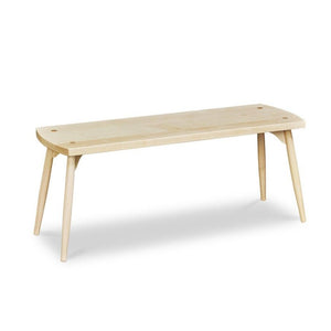 Davis Bench in maple with round tapered post legs