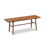 Hudson bench in walnut with turned legs from Maine's Chilton Furniture Co.