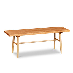 Hudson bench in cherry with turned legs from Maine's Chilton Furniture Co.