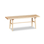 Hudson bench in maple with turned legs from Maine's Chilton Furniture Co.