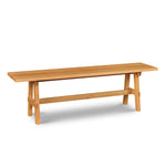 White Oak trestle bench from Chilton Furniture Co. in Maine