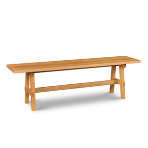 White Oak trestle bench from Chilton Furniture Co. in Maine