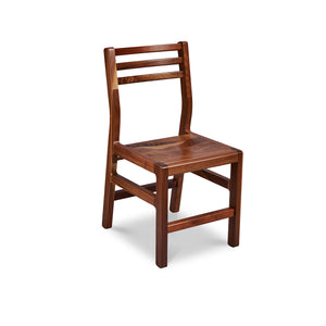 Solid walnut wood chair with ladderback top