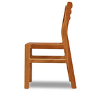 Solid white oak wood chair with ladderback top