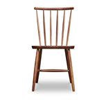 Windsor style chair with round crest in walnut